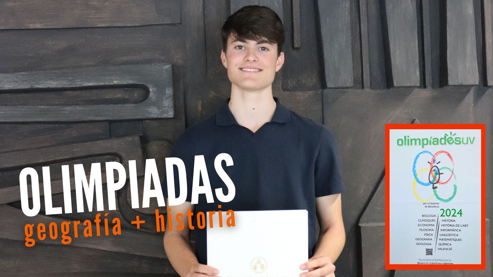 Sergio Martínez Sebastián galardonado en la Olimpiada de Geografía