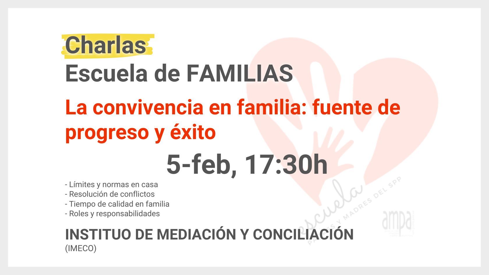 CHARLAS | Escuela de familias